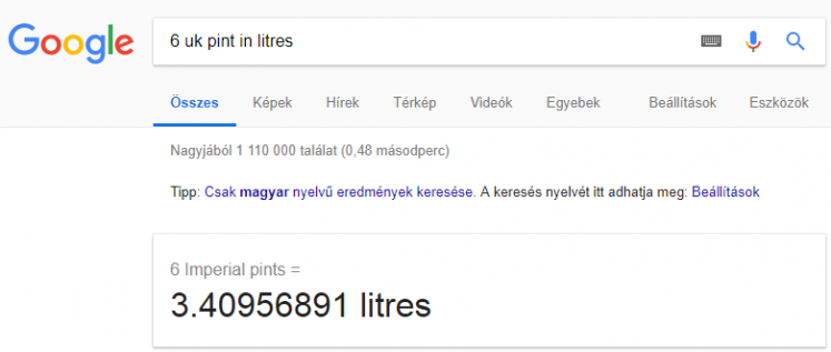 google_mértékegységátváltás_keresés