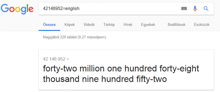 google keresés_számok helyes kiejtése